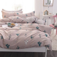 Load image into Gallery viewer, Pink Abigails Cactus Succulent Pillow And Duvet Cover For Girls